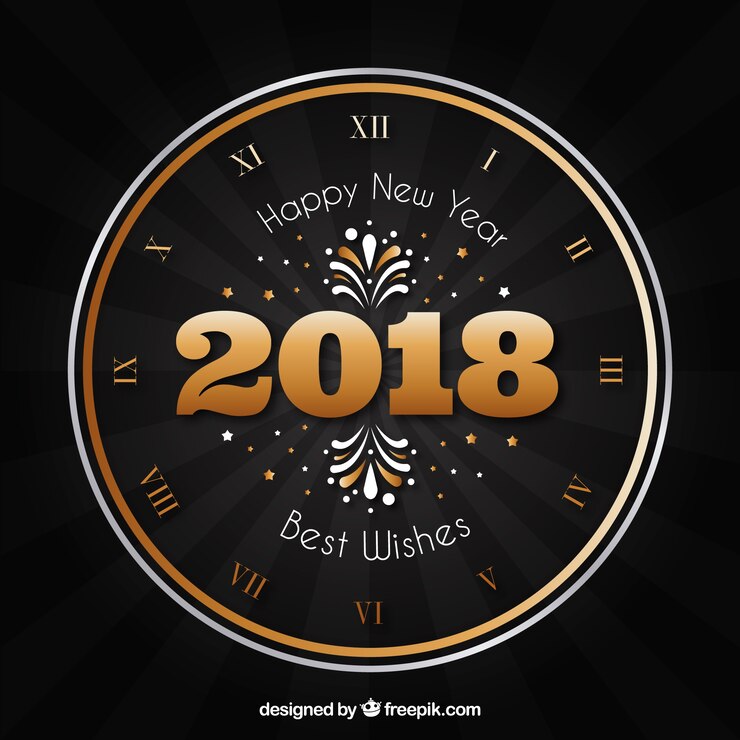 Free Vector 2018 new year background