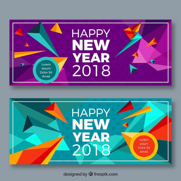 2018 new year banners