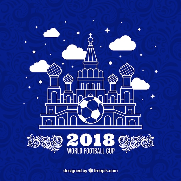 Free vector 2018 world football cup background