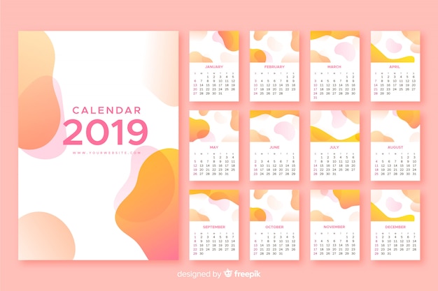 2019 Abstrractカレンダー