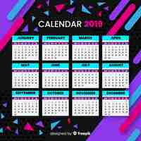 Free vector 2019 calendar template