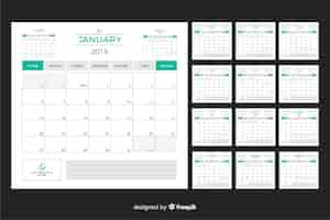 Free vector 2019 calendar template