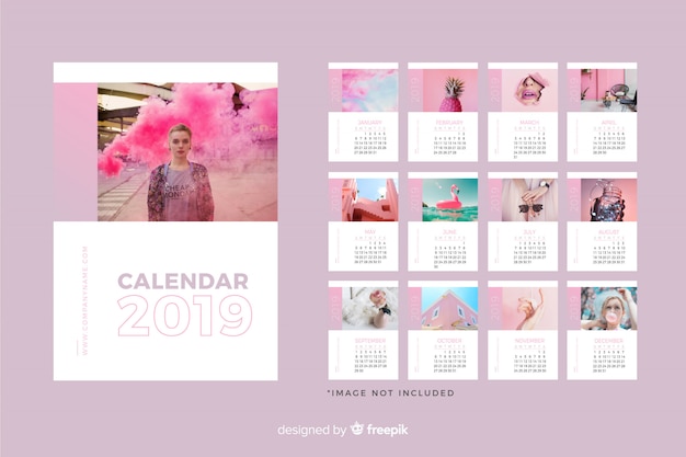 2019 шаблон календаря