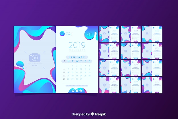 2019 calendar template