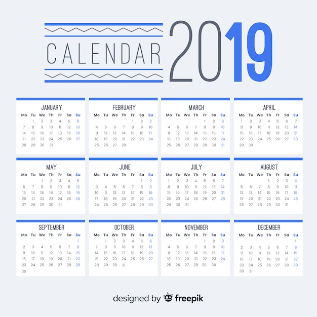 Calendario 2019