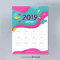 Free vector 2019 calendar