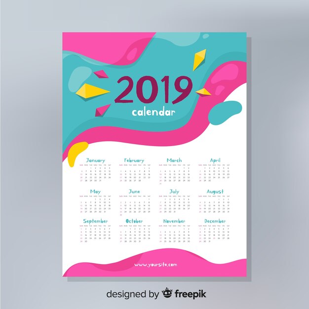 2019 calendar