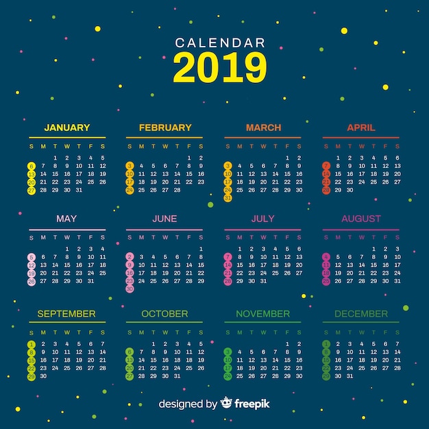 2019 calendar