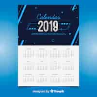 Free vector 2019 calendar