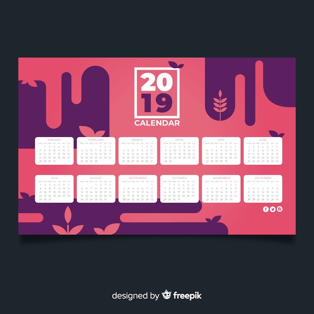 2019 calendar 