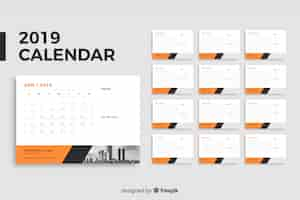 Vettore gratuito calendario 2019