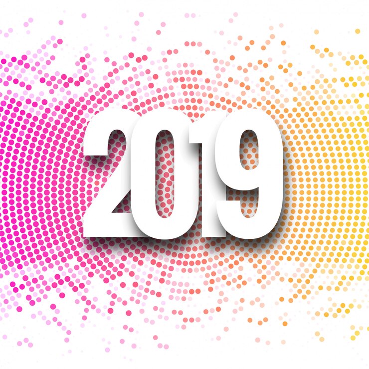 Free Vector 2019 happy new year background creative design vector