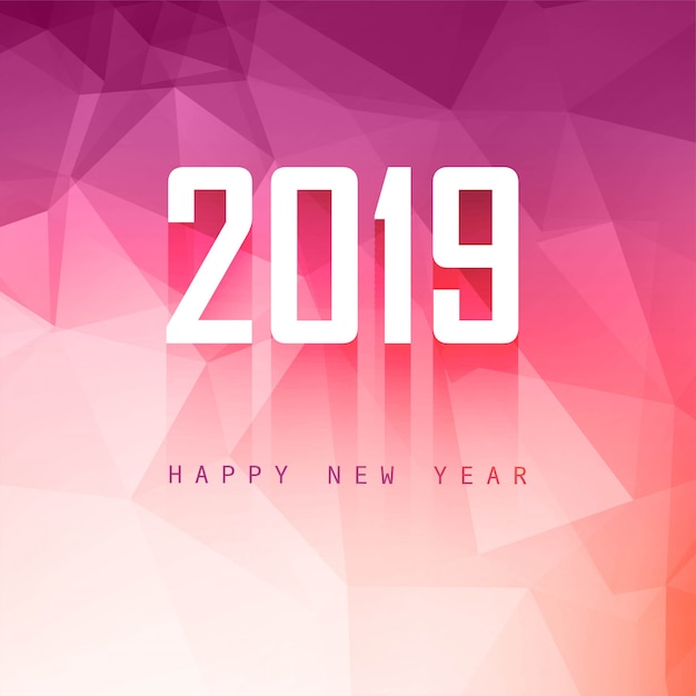 Free Vector 2019 Happy New Year Background Creative Design Vector