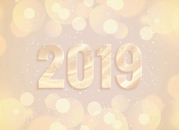 2019 new year bokeh and lights background