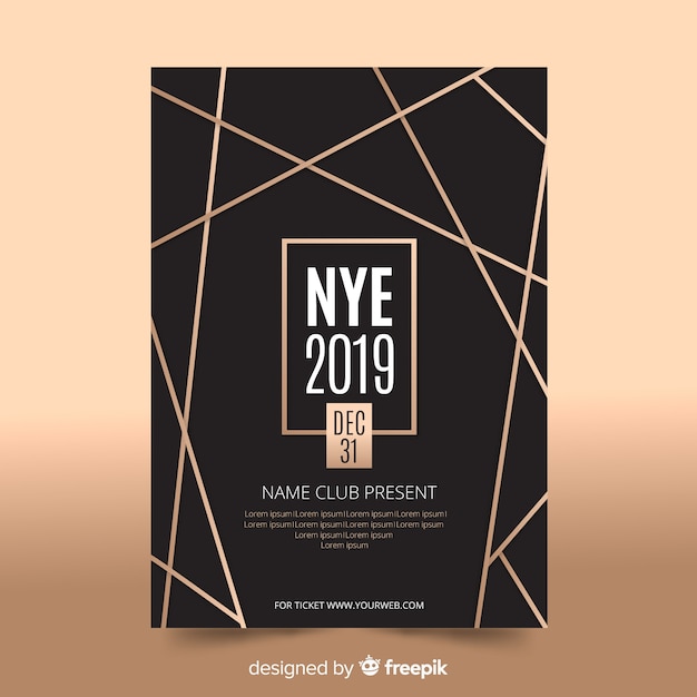 2019 new year party banner