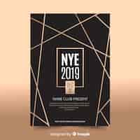 Free vector 2019 new year party banner