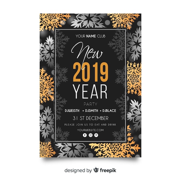 2019 new year party banner