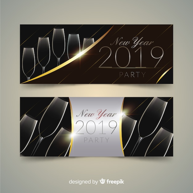 2019 new year party banners