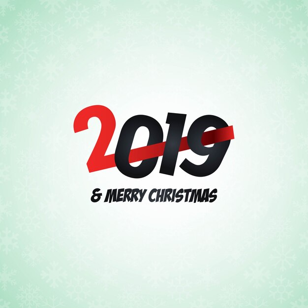 Free vector 2019 new year typographic design vector