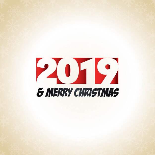 2019 new year typographic design vector 