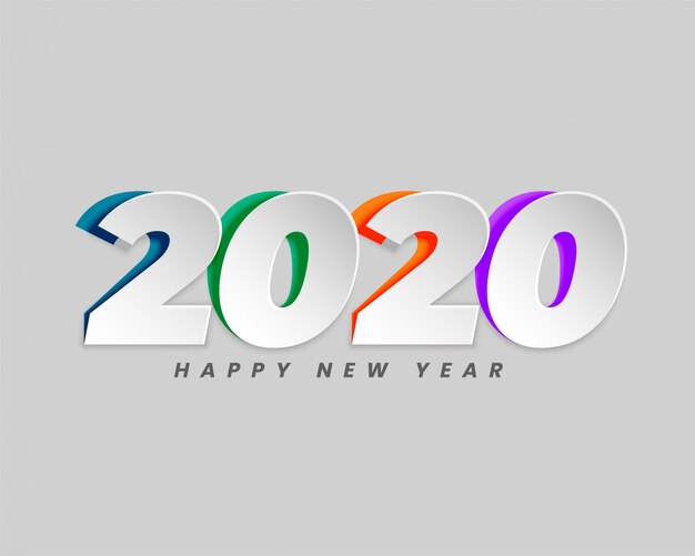 창의적인 종이 컷 스타일 배경에서 2020