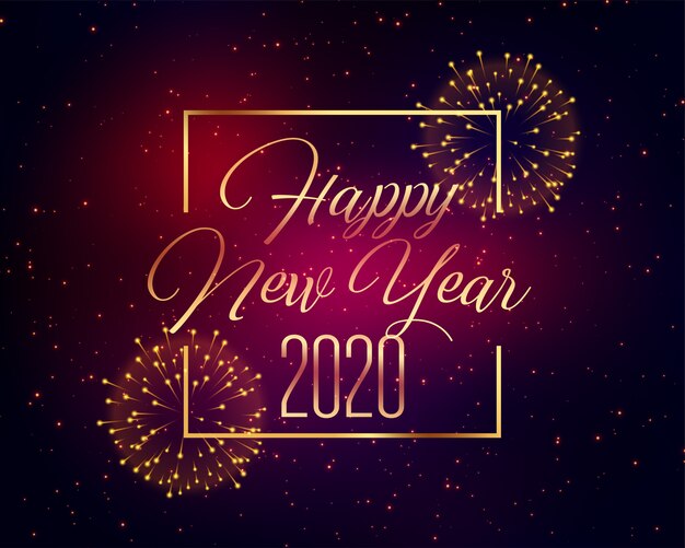 2020新年あけましておめでとうございます花火挨拶