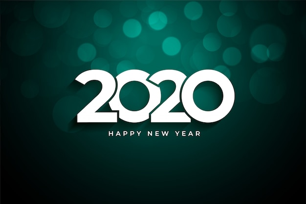 免费矢量2020创意祝福新年快乐