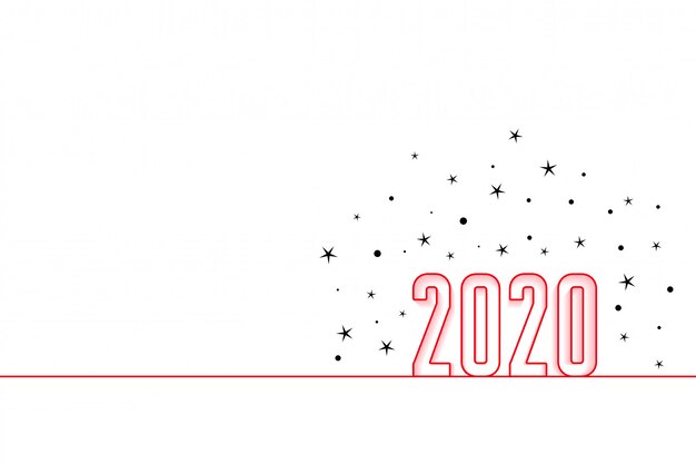 2020 새해 복 많이 받으세요 최소한의 스타일 배경