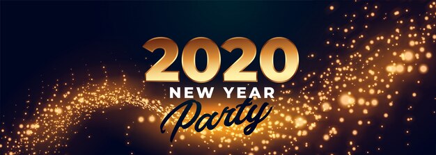 2020 새해 파티 축하 배너