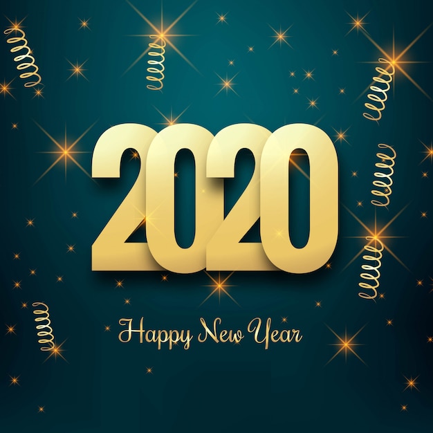 2020 new year celebration card