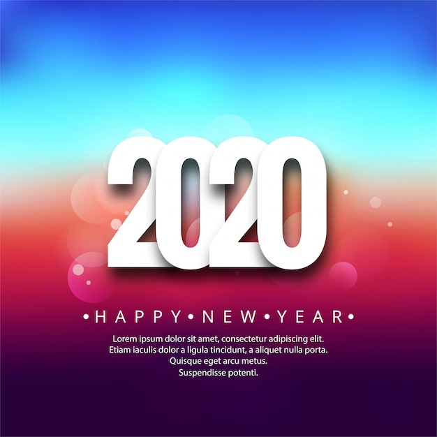 Free vector 2020 new year creative colorful card festival background