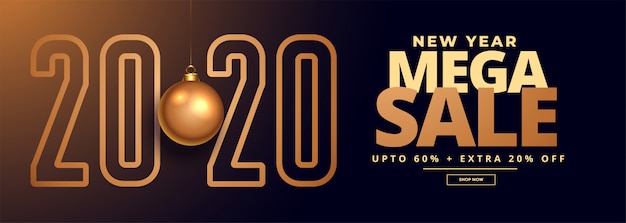 2020 new year sale and offer banner 