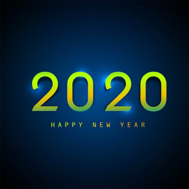 2020 Text Happy New Year Holiday Векторная карта