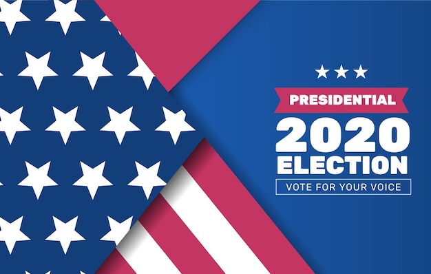 Vettore gratuito 2020 sfondo delle elezioni presidenziali americane