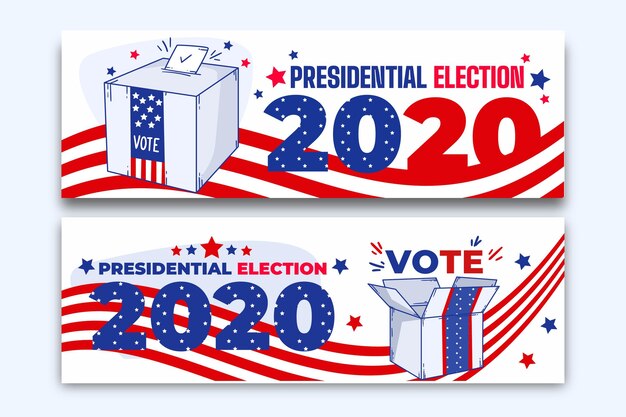 2020 us presidential election banners template