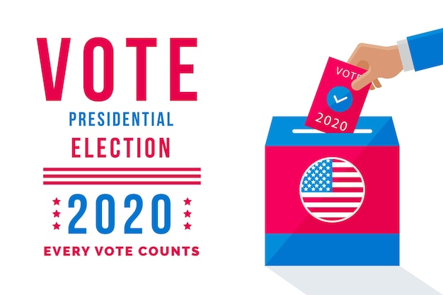 Бесплатное векторное изображение Концепция президентских выборов в сша 2020