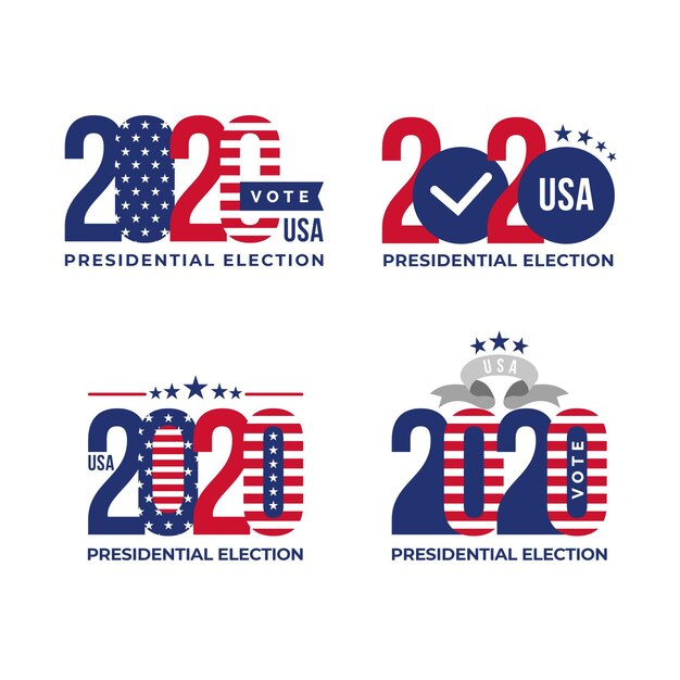 2020 usa presidential election logos templates