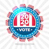 Free vector 2020 vote banner for presidential election