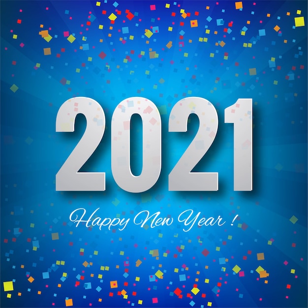 Free vector 2021 celebration holiday beautiful background