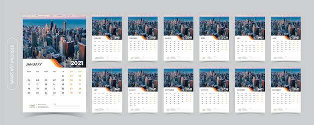 2021 desk calendar illustration