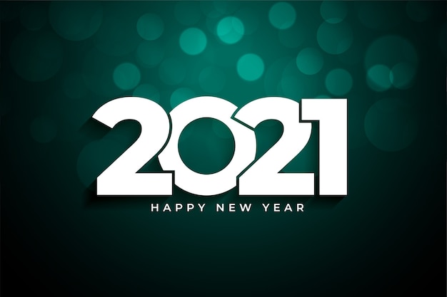 2021 happy new year bokeh background celebration