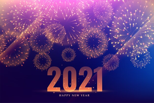 2021 새해 복 많이 받으세요 불꽃 놀이 축하 이벤트 배경
