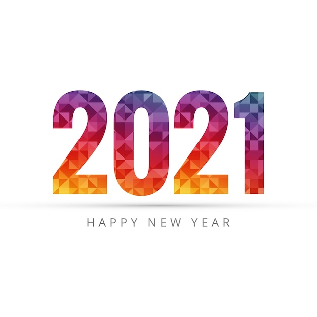 Free vector 2021 happy new year greeting background