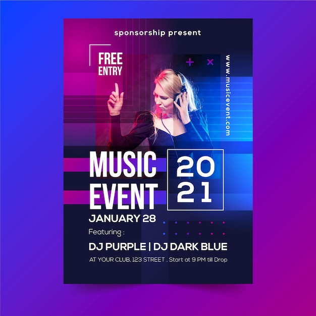 사진 2021 음악 이벤트 포스터