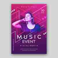 Free vector 2021 music event poster