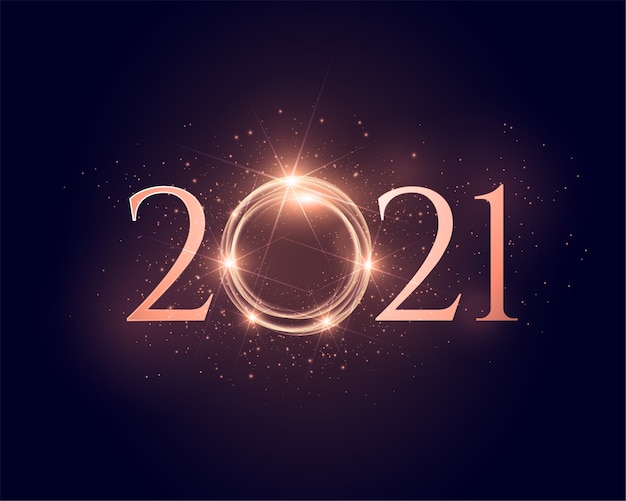 2021 shiny sparkling new year glowing background