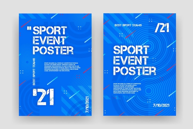 Free vector 2021 sporting event poster