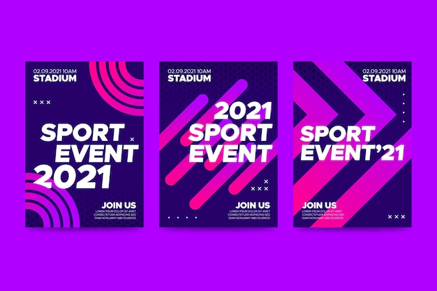 Free vector 2021 sporting event poster