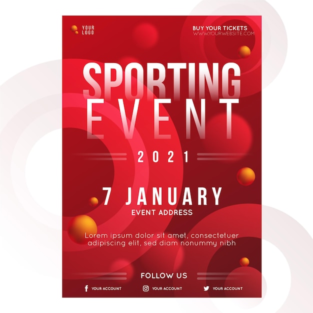 2021 poster di eventi sportivi