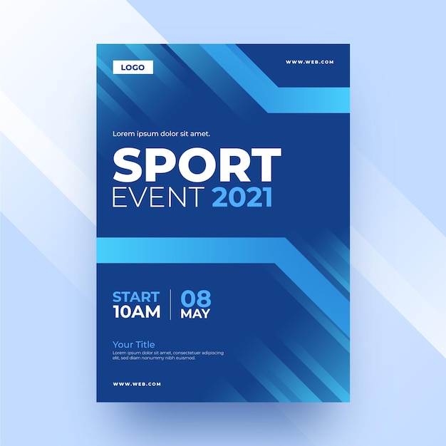 Free vector 2021 sporting event poster